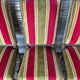 Set of 6 Louis XIII style chairs in turned wood and velvet.