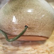 Pied de lampe en céramique à déco de fleurs