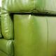Fauteuil lounge en cuir vert