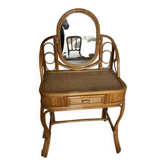 Bamboo rattan dressing table