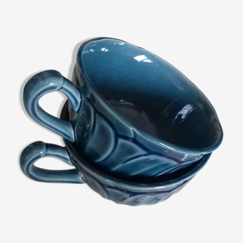 Duo de tasses bleu pétrole