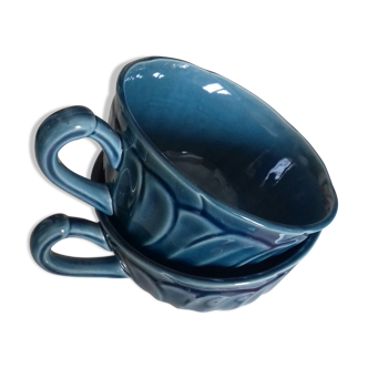 Duo de tasses bleu pétrole