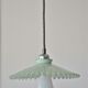 Vintage suspension in opaline scalloped mint color with water