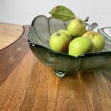 Tinted glass “leaf” dish