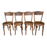 Ensemble de 4 chaises W. Baumann & Cie