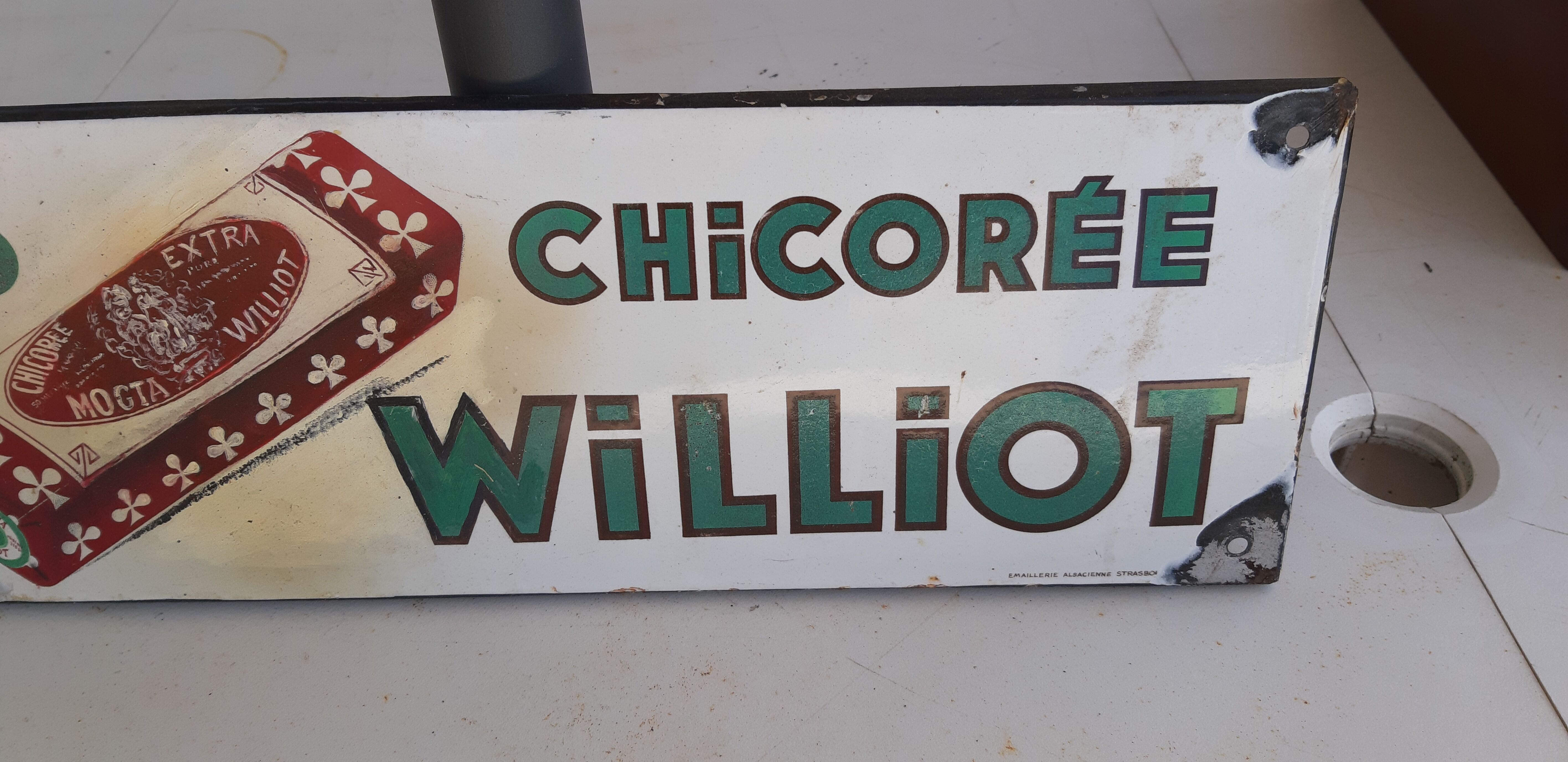 Enamelled plate Chicory Williot