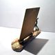 Art Deco Photo Frame Bambi Bronze Statuette and Mirror Glass 1940