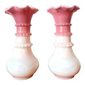 paire de vases en opaline