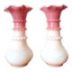 Paire de vases en opaline de foire vers 1920