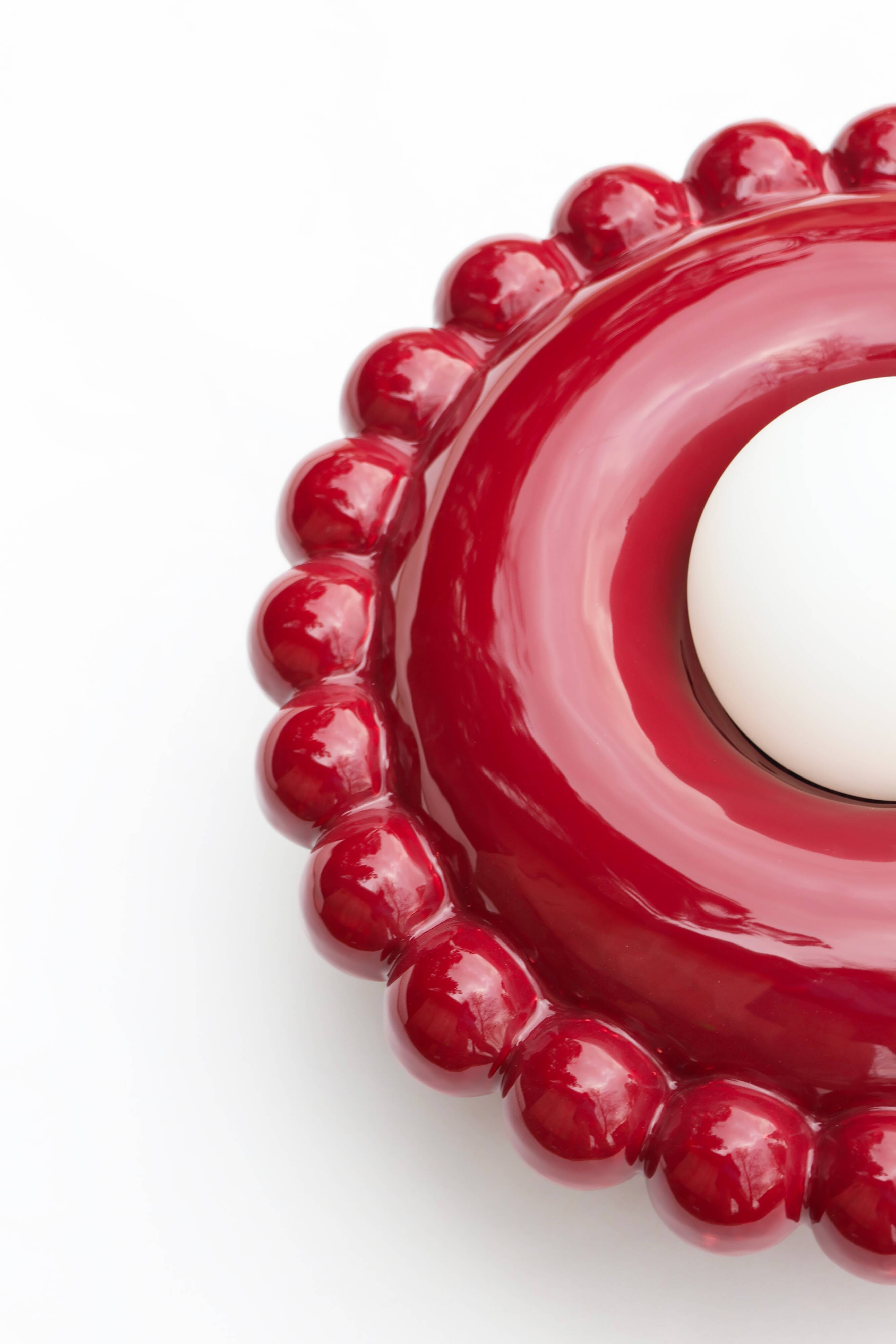 Luna Tall Bordeaux Wall Lamp