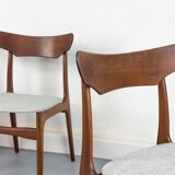 Chaises de salle à manger en teck danois par Schionning & Elgaard, années 1960, ensemble de 4