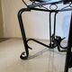Paire de tables d’appoint vintage en fer forgé et verre – esprit Méditerran