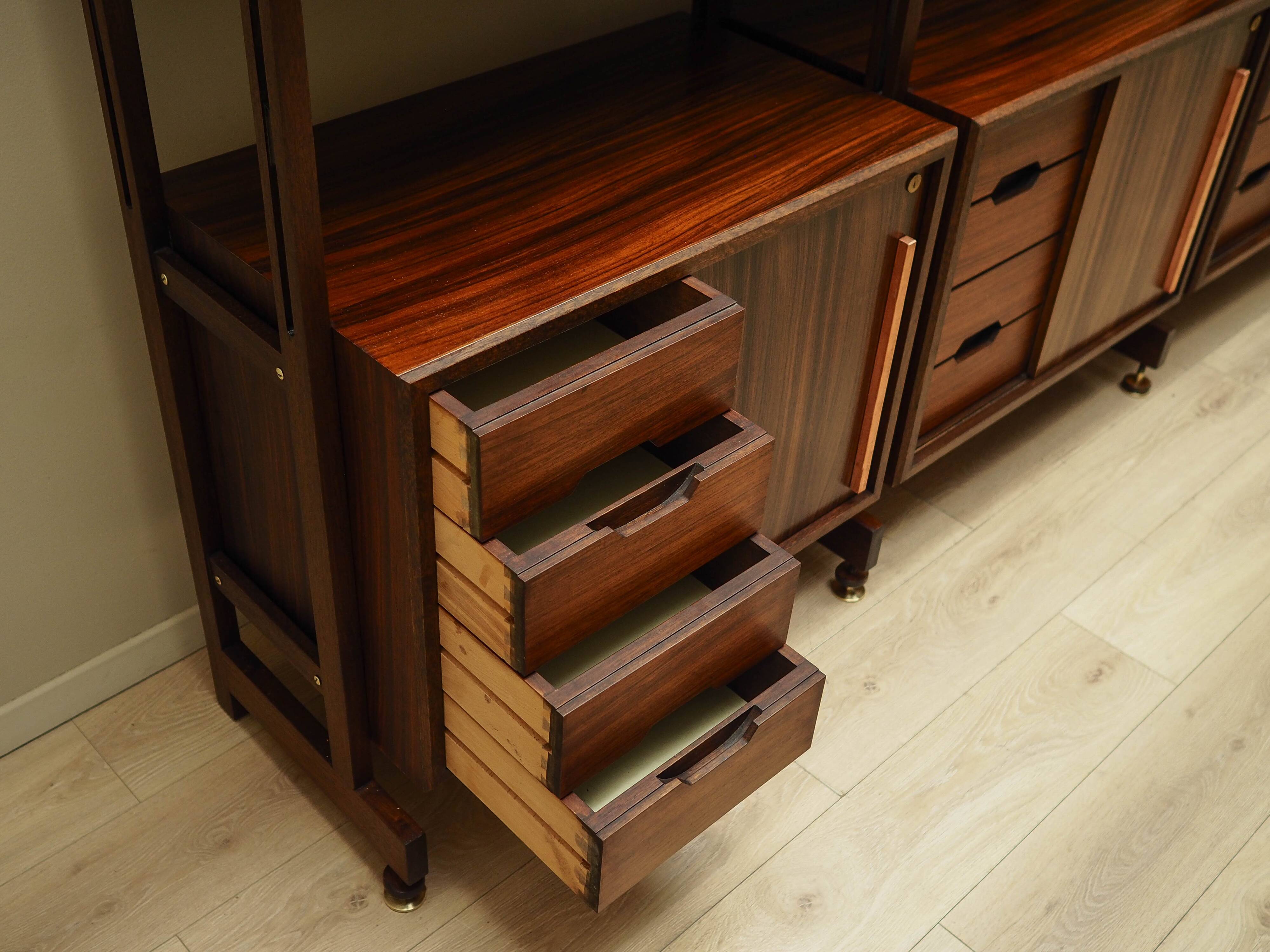 Rosewood modular shelving unit, Italian design, 1960s, production: Italy