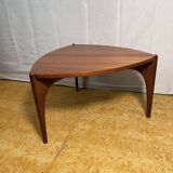 Table basse de forme inhabituelle en teck, style rétro vintage du milieu du siècle, années 1960