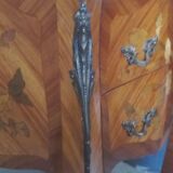 Pair of Louis XV style bedside tables in marquetry