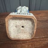 Virgin giving birth in 19th century earthenware St. Mary