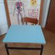 Vintage school table and its small chair