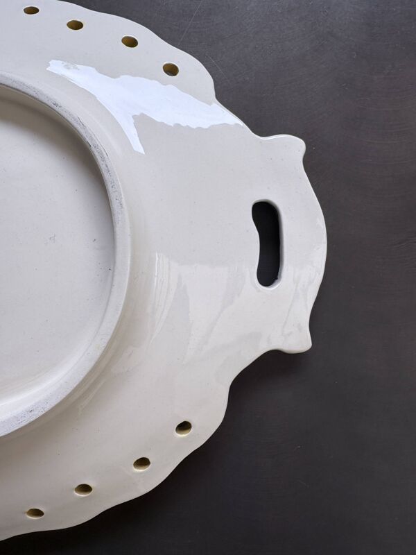 Plat ovale décor Desvres Fourmaintraux Rouen