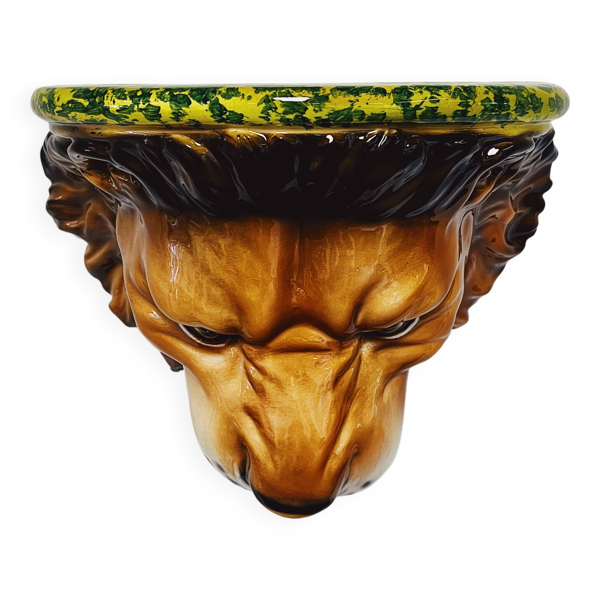 Étagère murale en céramique lion