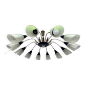 Very Rare Large Stilnovo style Chandelier, Germany, 1960s