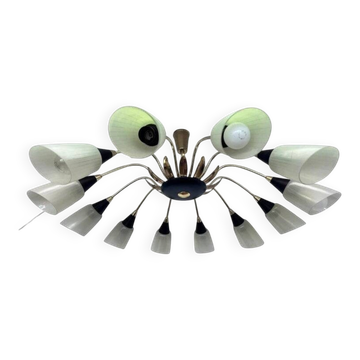 Very Rare Large Stilnovo style Chandelier, Germany, 1960s