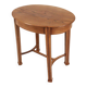 Timeless French Art Deco carved oval side table in oak, 1930s