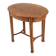 Timeless French Art Deco carved oval side table in oak, 1930s