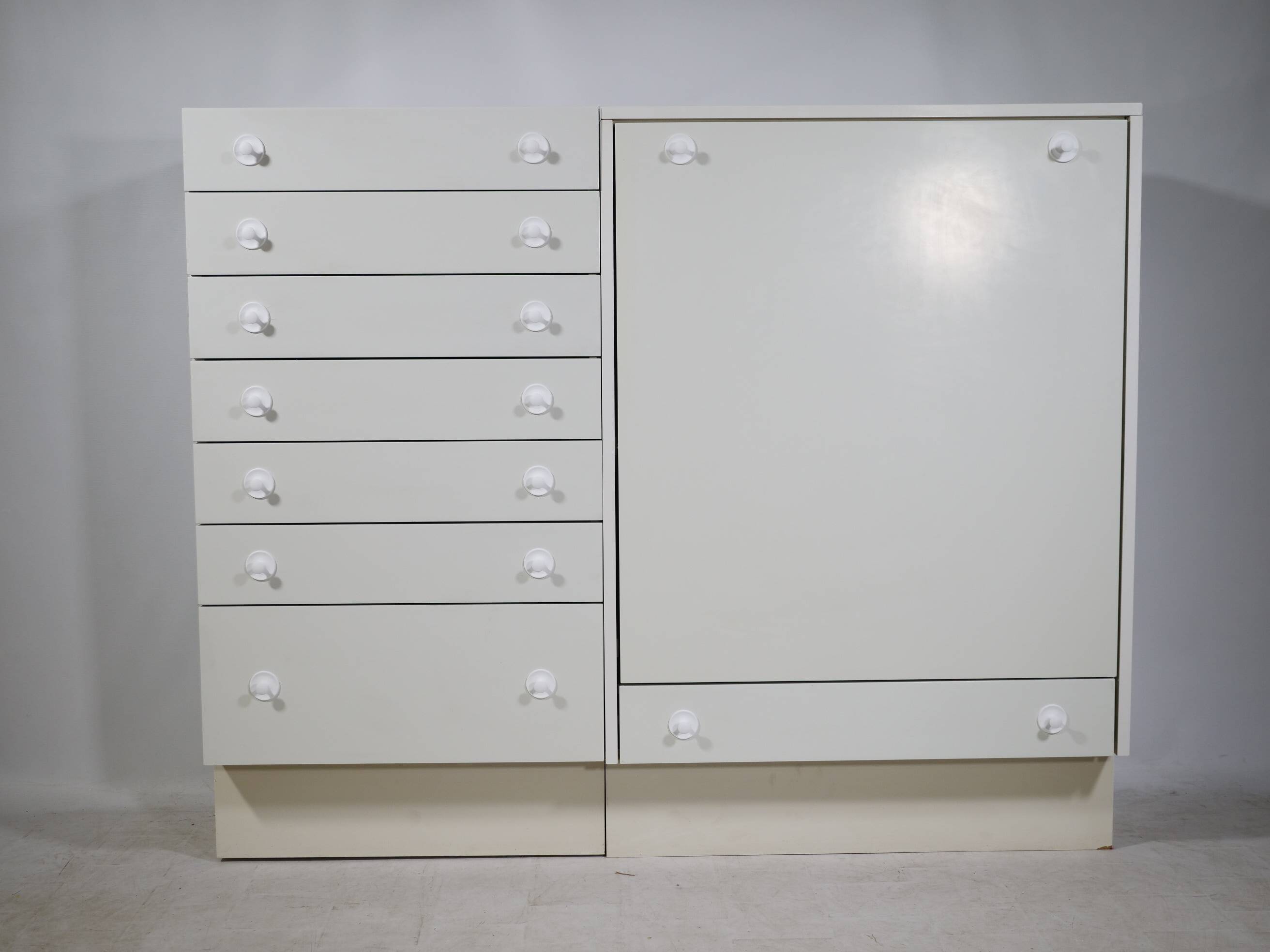 Postmodern highboard cabinet with fold-out desk by Interlübke, 1970s 1980s