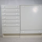 Postmodern highboard cabinet with fold-out desk by Interlübke, 1970s 1980s