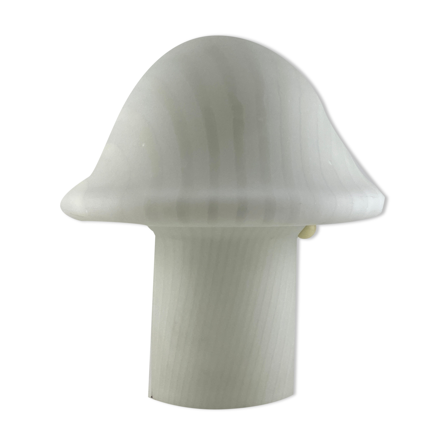 White glass Peill and Putzler mushroom table lamp XL