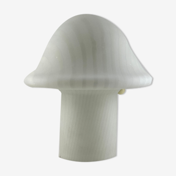 White glass Peill and Putzler mushroom table lamp XL
