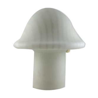 White glass Peill and Putzler mushroom table lamp XL