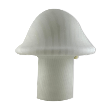 White glass Peill and Putzler mushroom table lamp XL