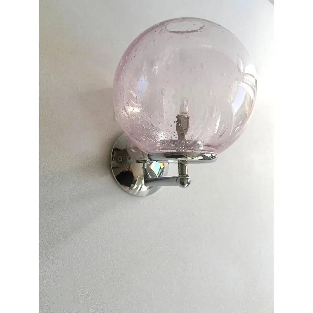 Pink Pulegoso Murano Glass Wall Sconces by Simoeng, Set of 2