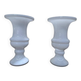 Paire de vases Médicis en verre de Murano