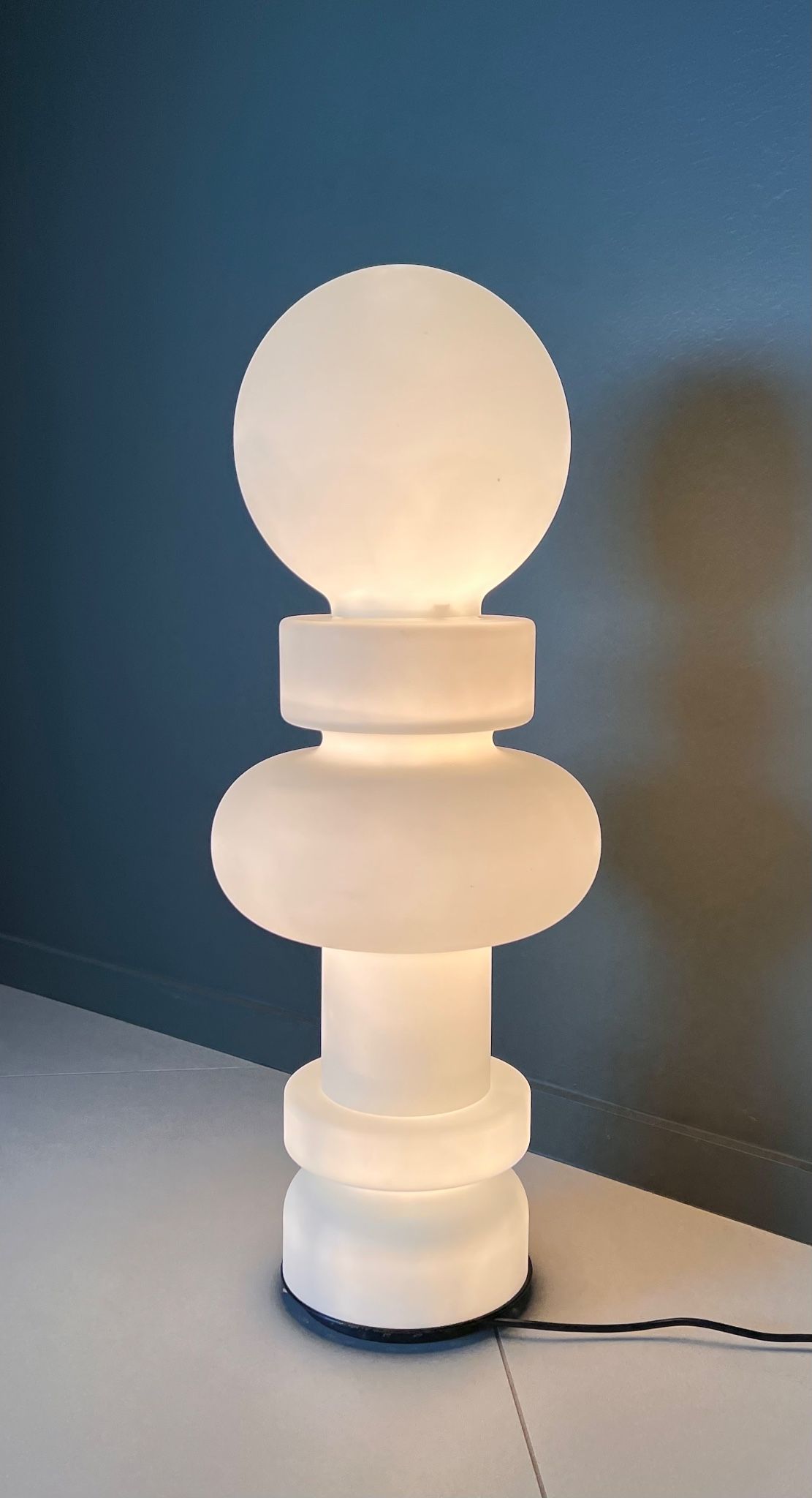 Sun lamp model 2490 RE by Bobo Piccoli for Fontana Arte, Italy 1968
