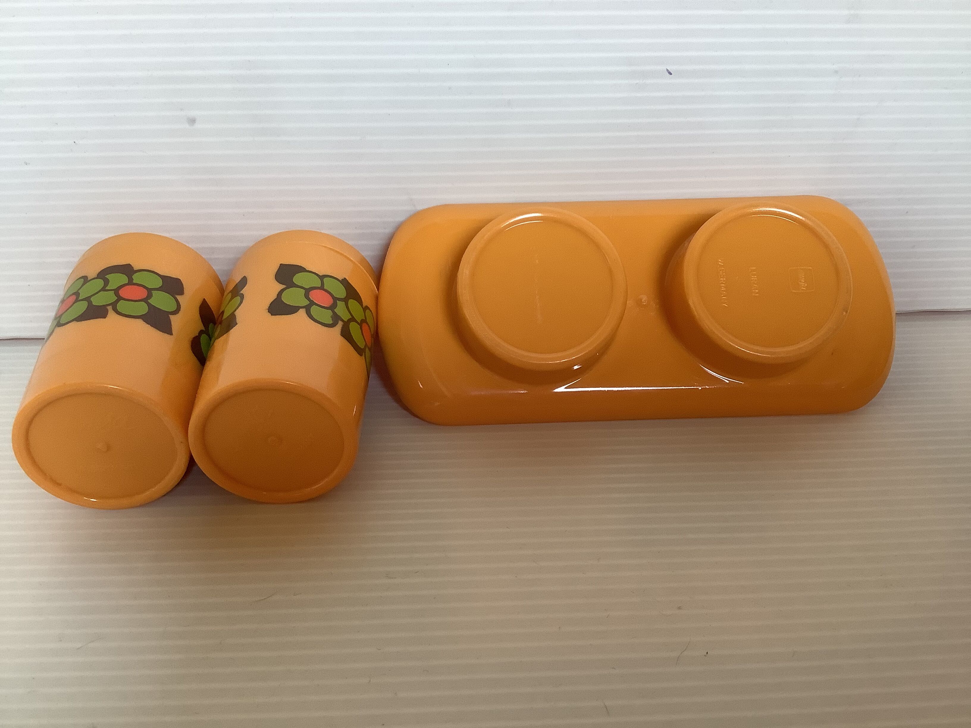 Emsa W Germany orange-yellow salt and pepper shaker