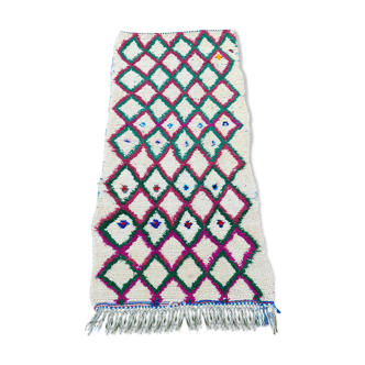 Azilal wool and handmade cotton berbere rug 90x180 cm