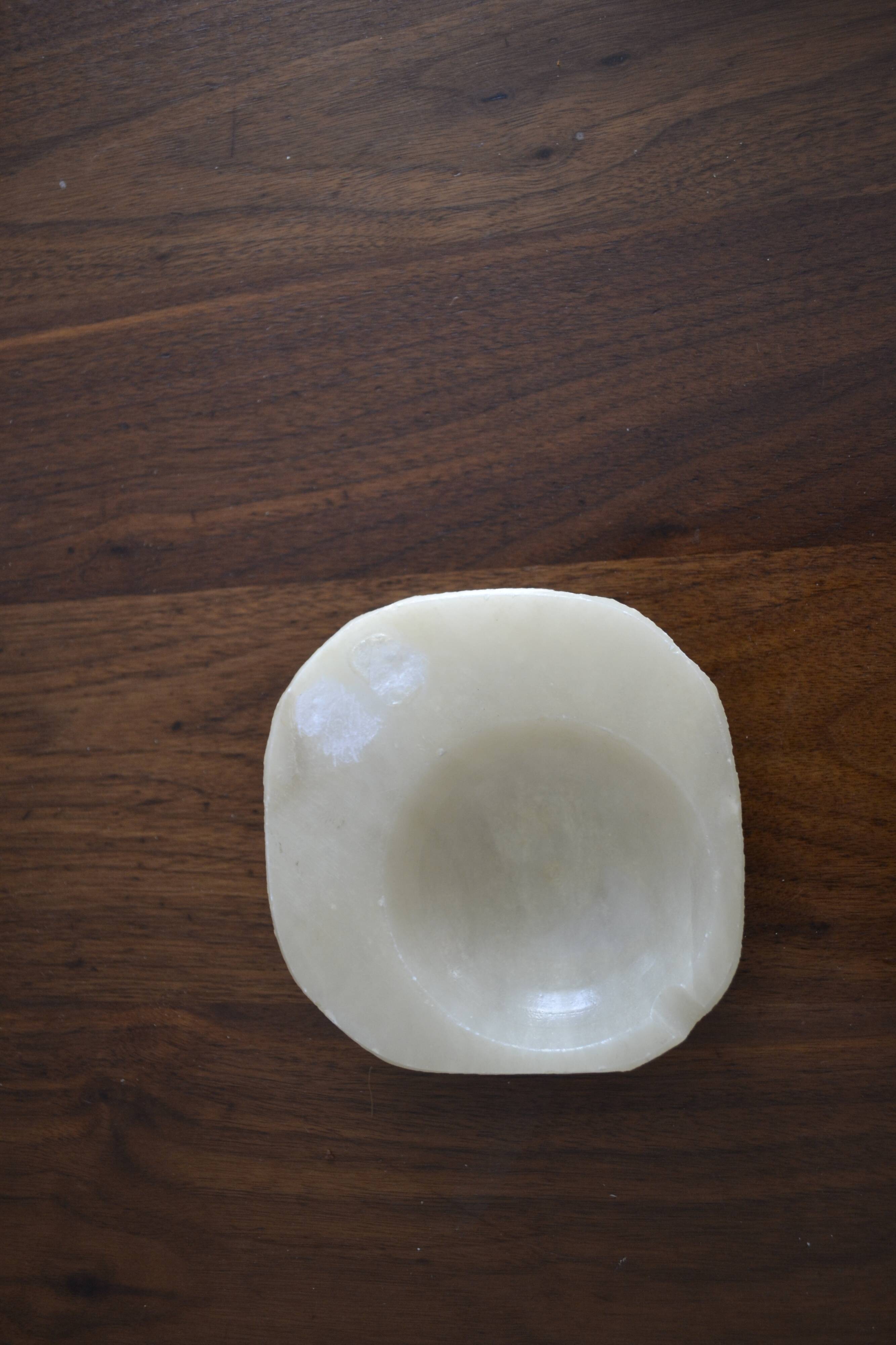 White marble ashtray