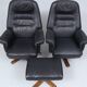 Ensemble de 2 fauteuils avec repose-pieds