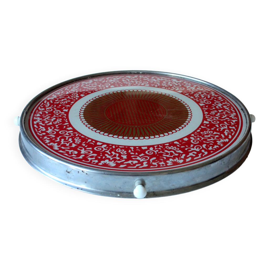 Assiette à gâteau indienne Coalport avec poignée en arbre