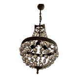 Crystal and gilded bronze hot air balloon chandelier