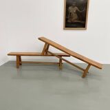 Pair of 2m elm benches