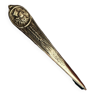 Bronze letter opener Max Le Verrier