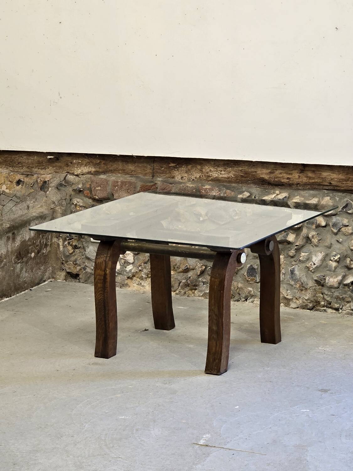 Table basse en verre Art Déco