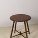Vintage round Bobbin side table