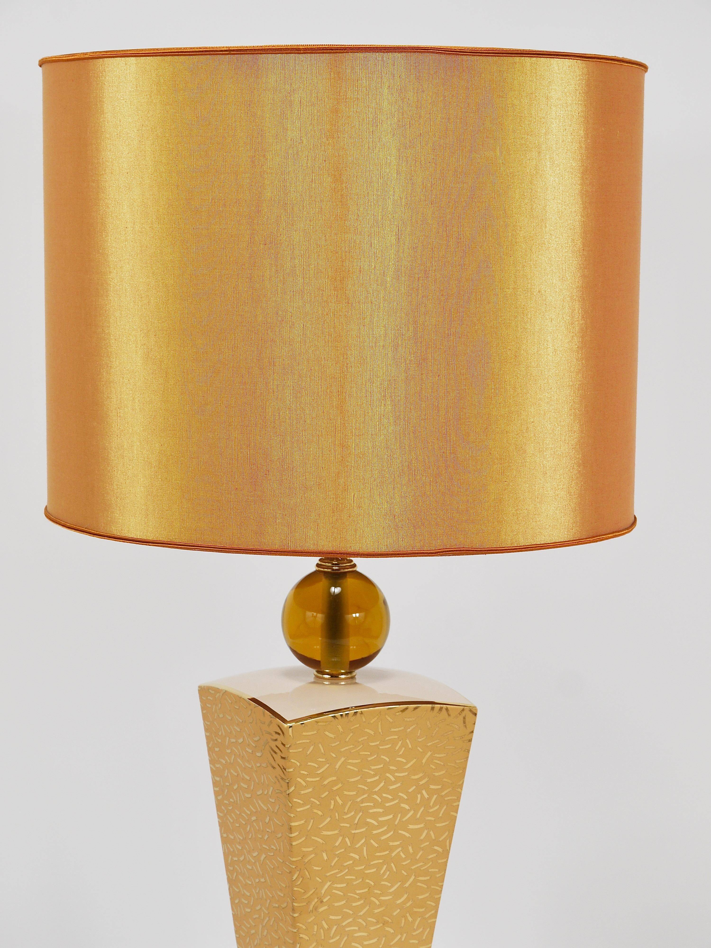 Lampe de table ou d'appoint en porcelaine de style post-moderne Memphis et Art Déco, Italie, années 1980