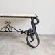 Coffee table in marble and wrought iron, Mediterranean spirit.