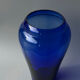 Grand vase en verre bleu cobalt 