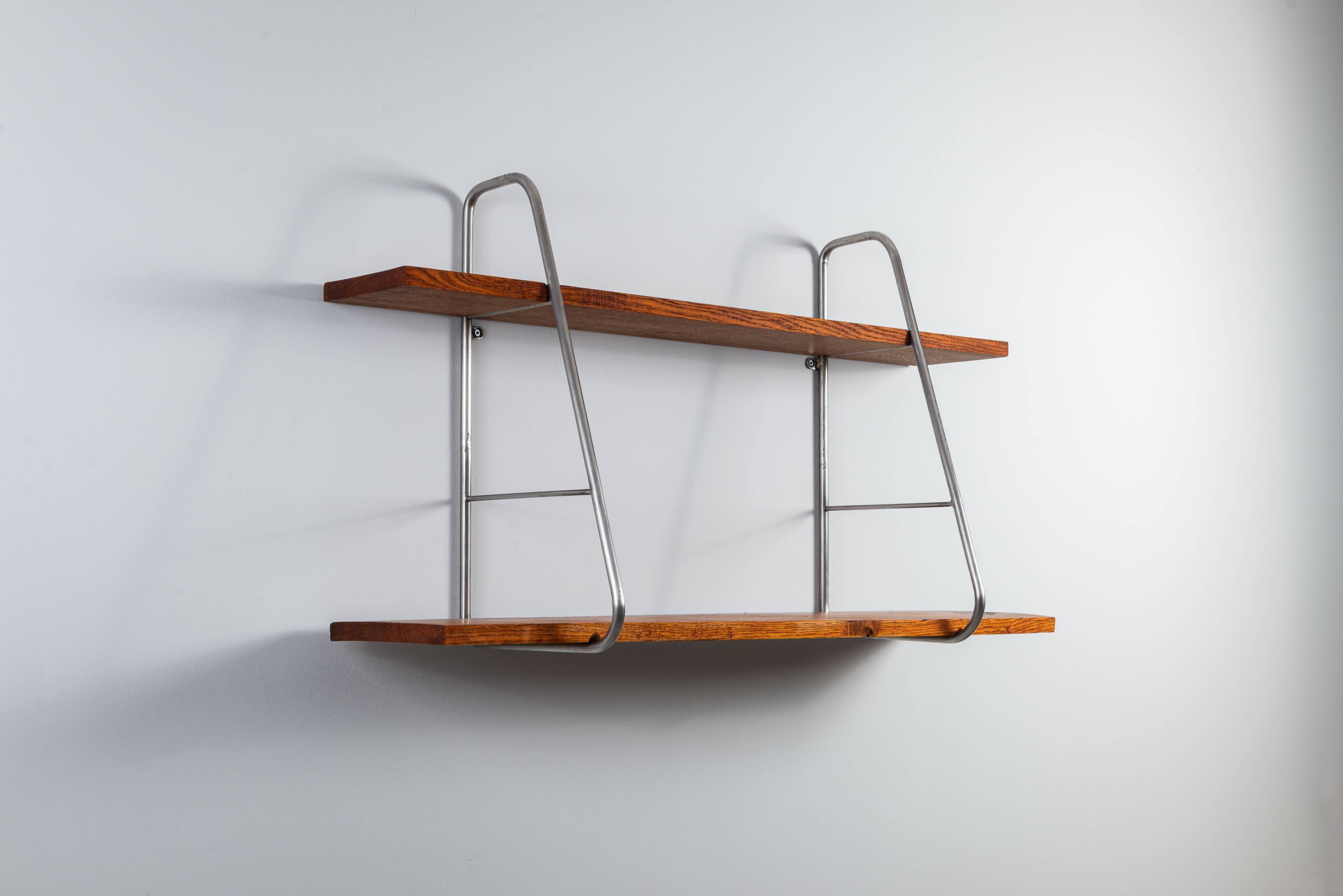 Solid oak wall shelf